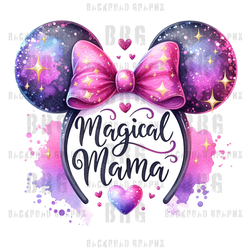 Magical Mama Ears Transfer Backroad Graphx Best DTF Transfers Near Me UVDTF Stickers decals embroidery swag heat transfers direct to film
