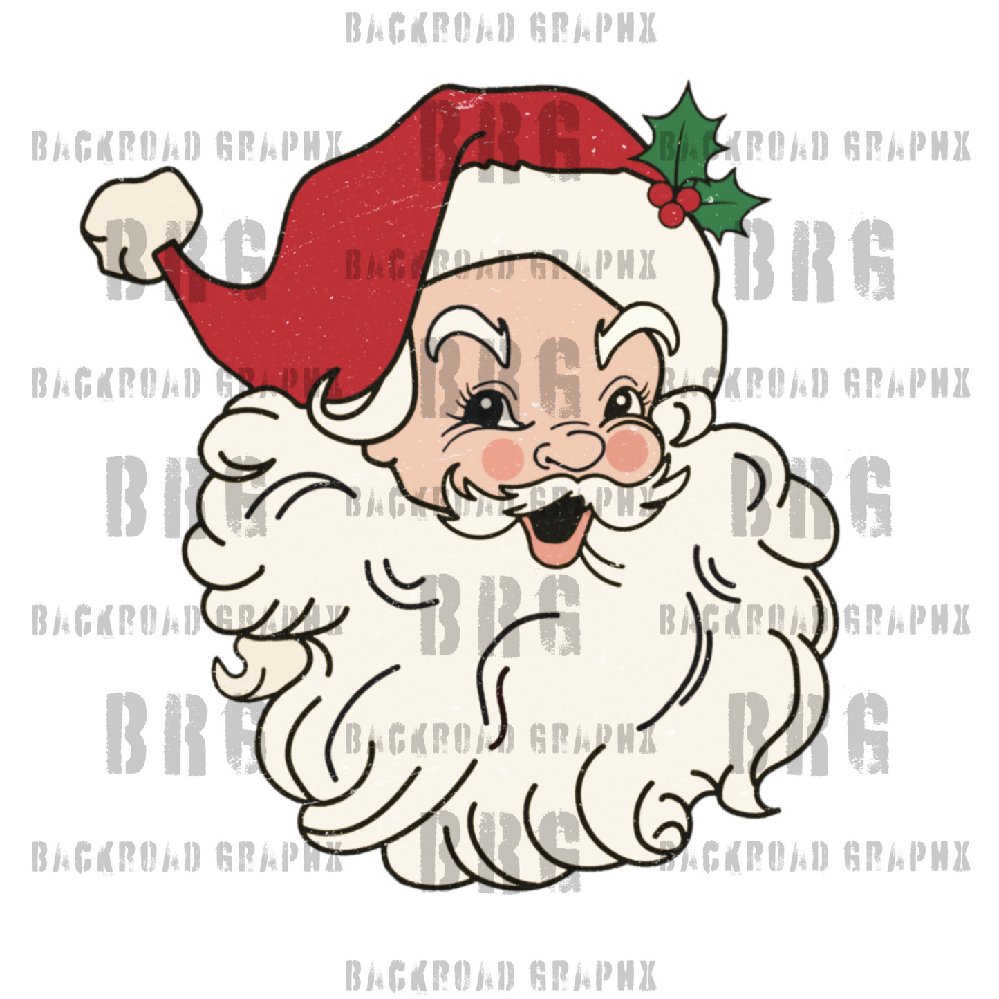 Santa Transfer Backroad Graphx Best DTF Transfers Near Me UVDTF Stickers decals embroidery swag heat transfers direct to film