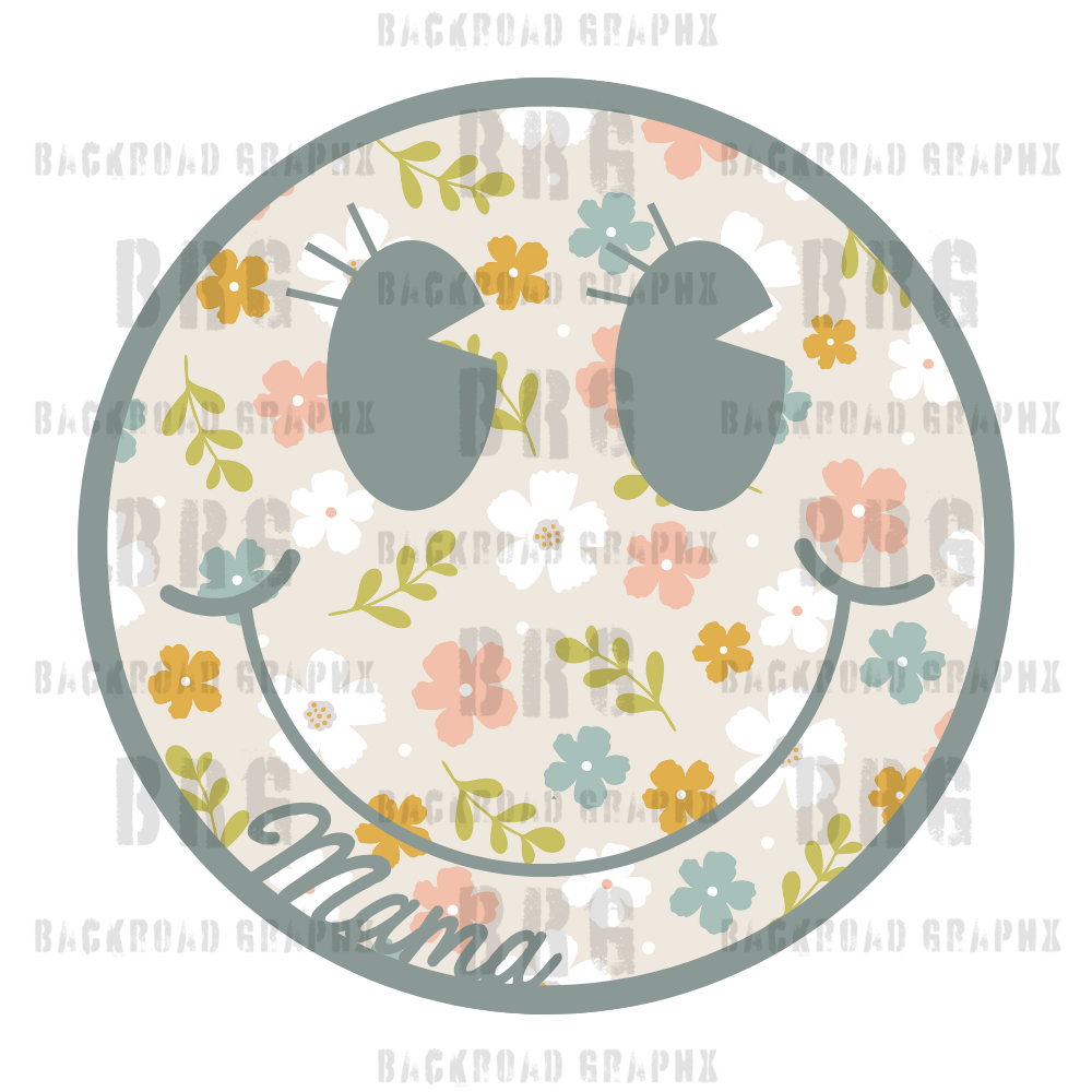 Spring Mama Smiley Transfer Backroad Graphx Best DTF Transfers Near Me UVDTF Stickers decals embroidery swag heat transfers direct to film
