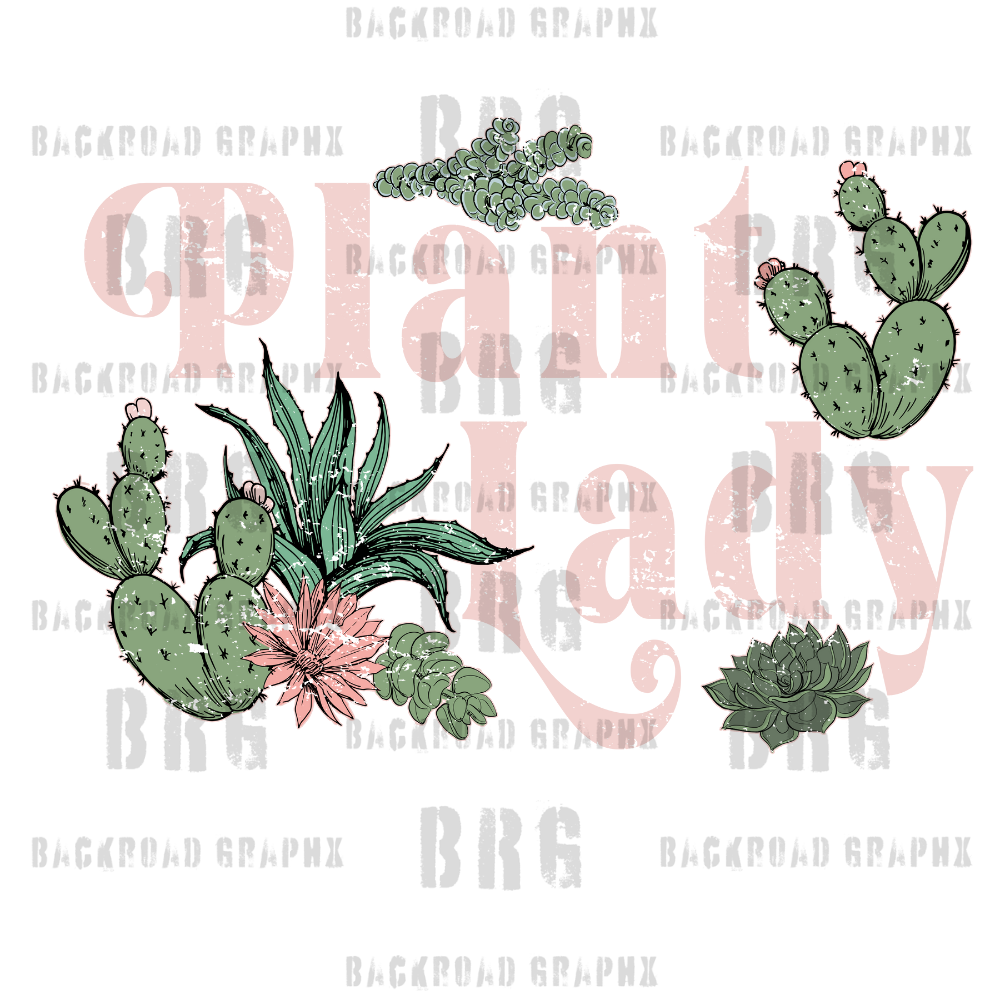 Plant Lady Transfer Backroad Graphx Best DTF Transfers Near Me UVDTF Stickers decals embroidery swag heat transfers direct to film