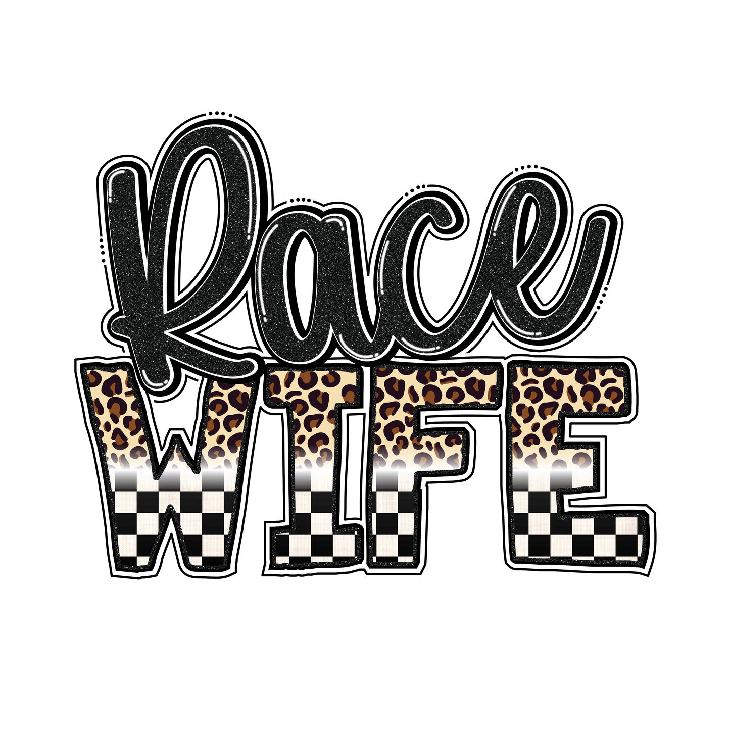 Race Wife Transfer Backroad Graphx Best DTF Transfers Near Me UVDTF Stickers decals embroidery swag heat transfers direct to film