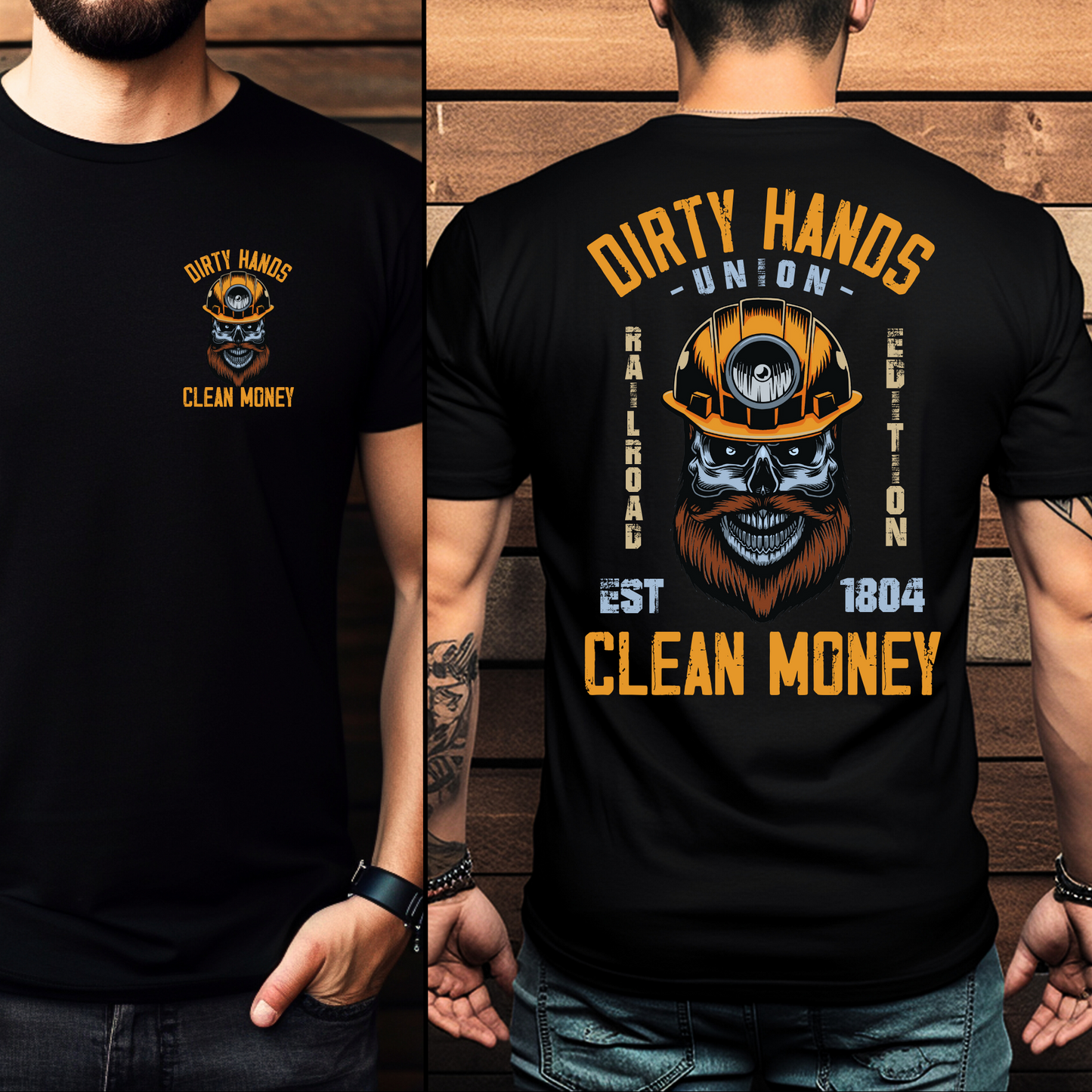 DHCM Railroad Worker Backroad Graphx Best DTF Transfers Near Me UVDTF Stickers decals embroidery swag heat transfers direct to film