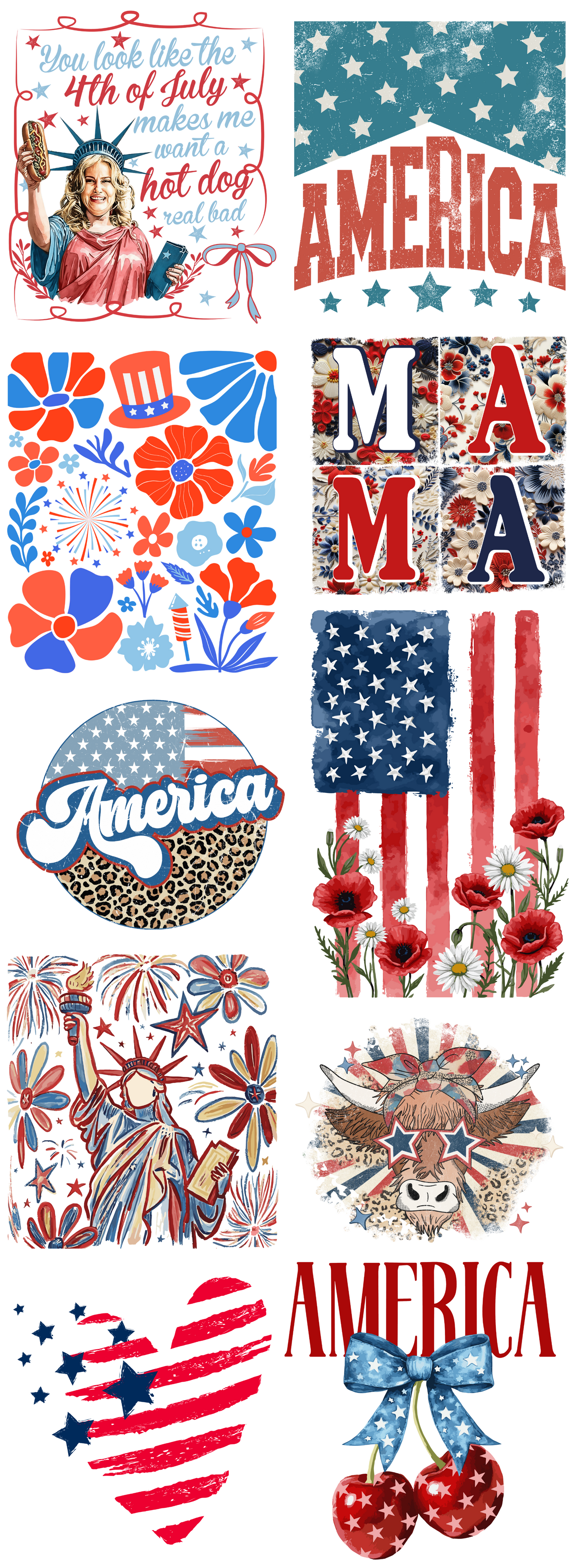 America 2025 Pre-made Gangsheet