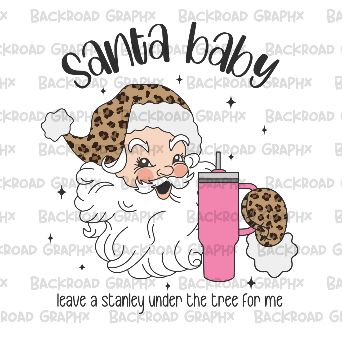Santa Stanley transfer Backroad Graphx Best DTF Transfers Near Me UVDTF Stickers decals embroidery swag heat transfers direct to film