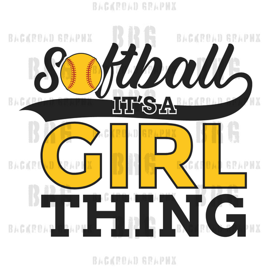 Softball it's a Girl Thing Transfer