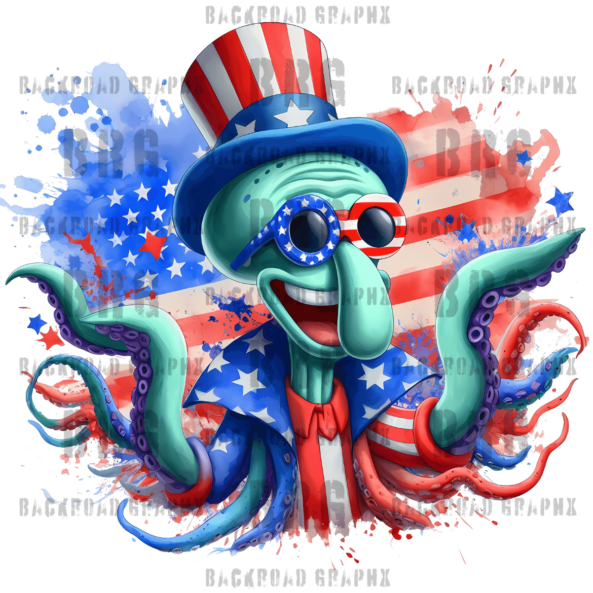 Patriotic Squidward