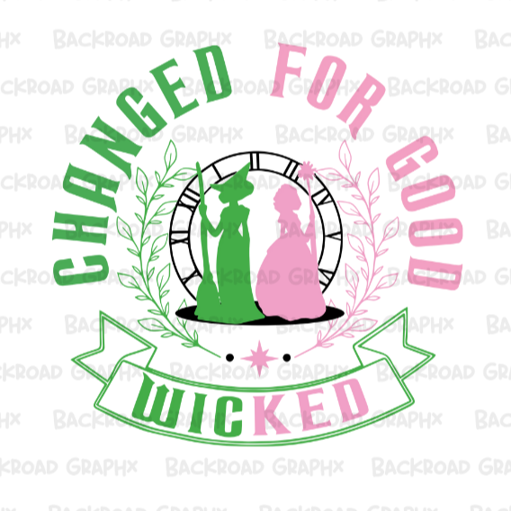 Wicked Pink and Green Transfer