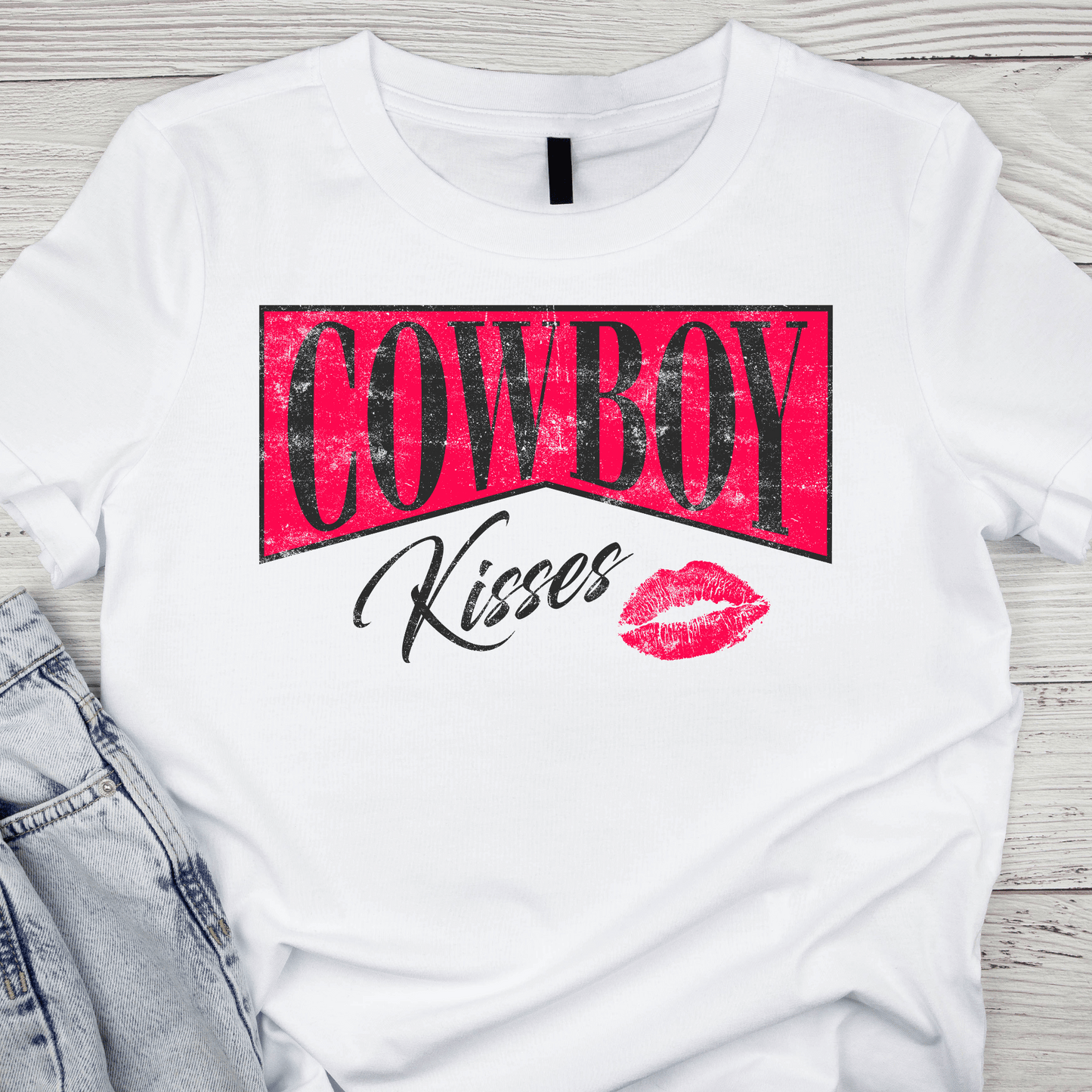 Cowboy Kisses DTF UVDTF tshirts t-shirt apparel htv premade 3d printing