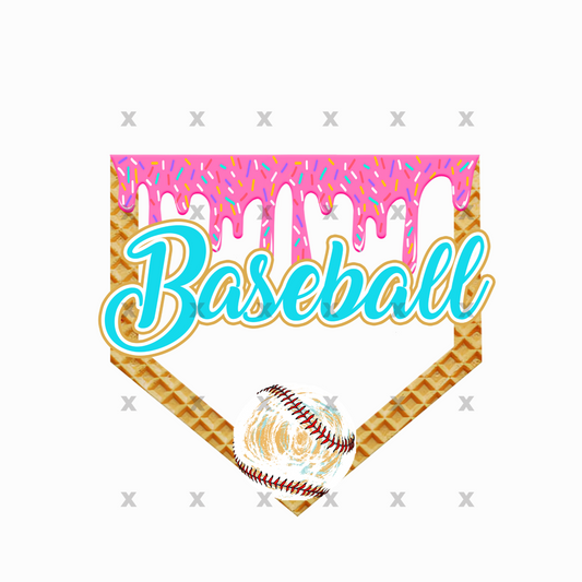 Baseball Plate Drip Transfer