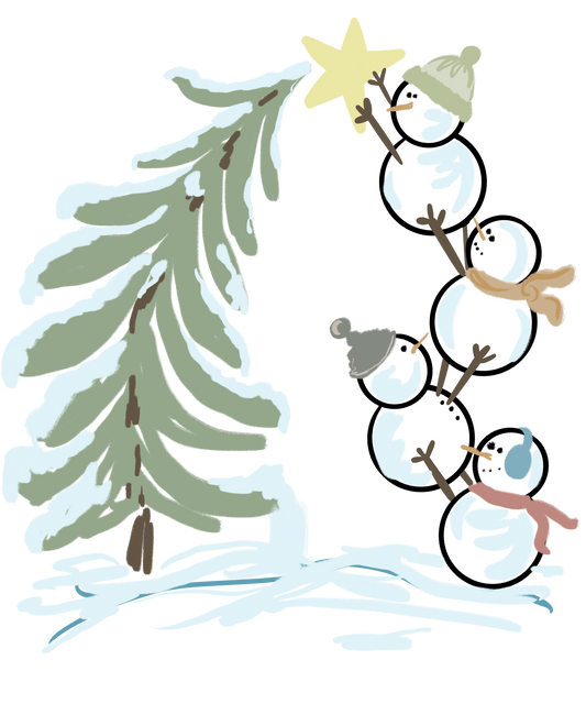 Snowmen tree star transfer