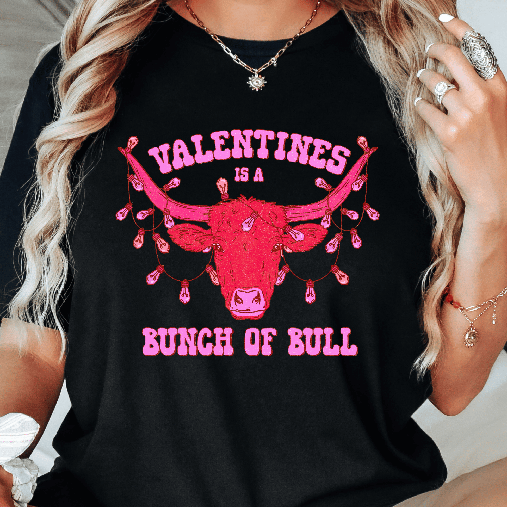 Valentines is a bunch of bull DTF UVDTF tshirts t-shirt apparel htv premade 3d printing