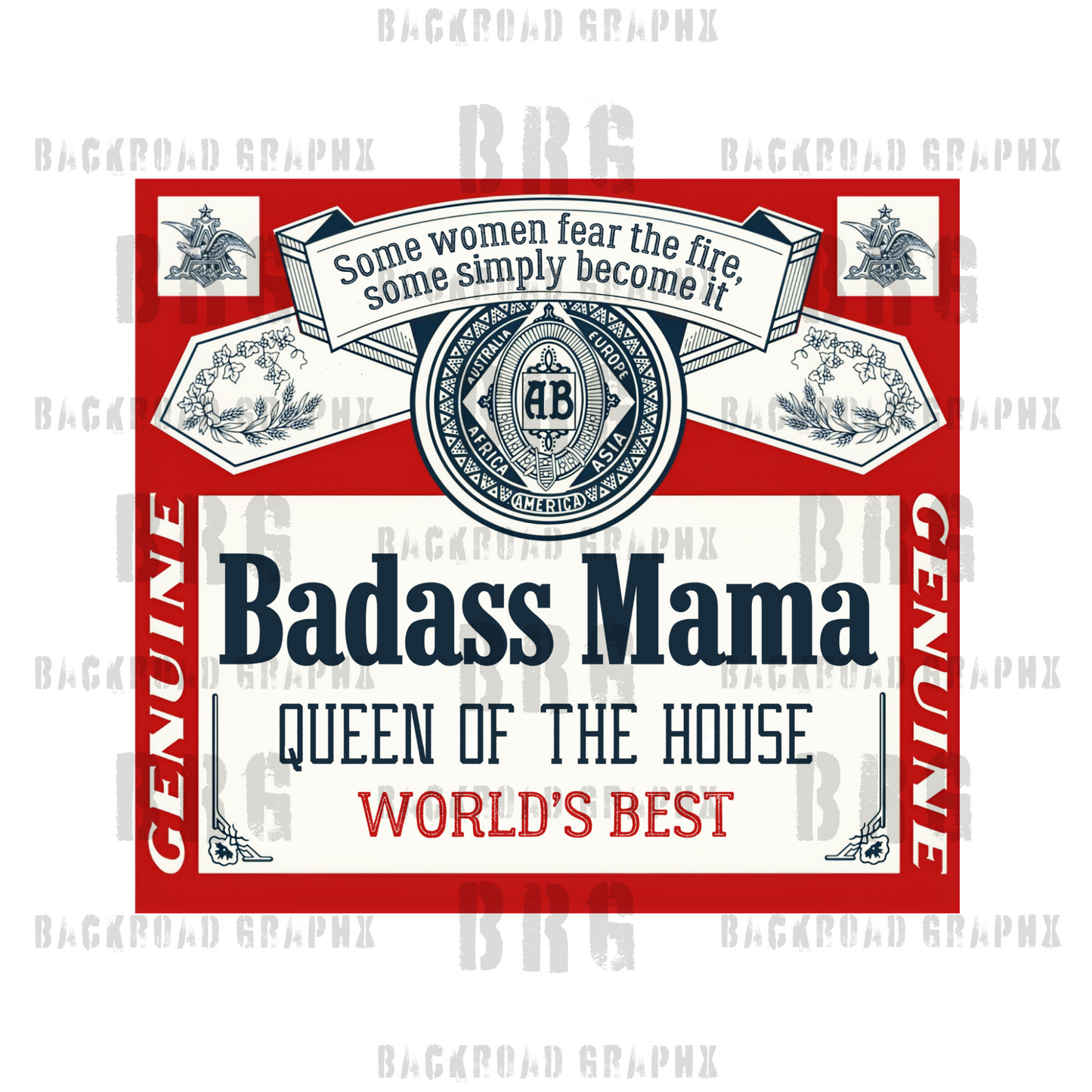 Badass Mama transfer Backroad Graphx Best DTF Transfers Near Me UVDTF Stickers decals embroidery swag heat transfers direct to film