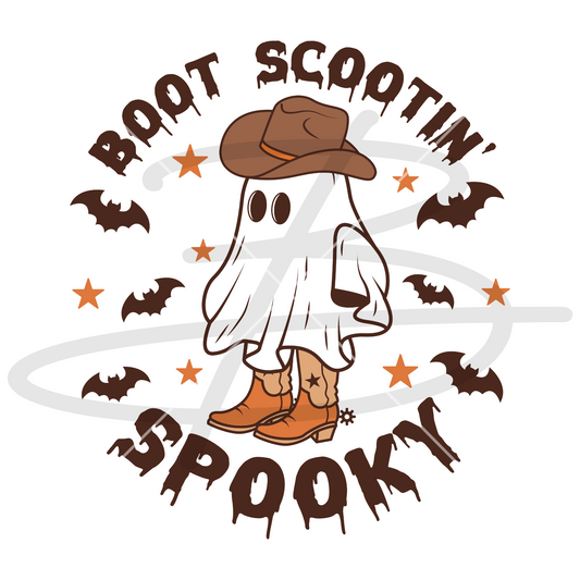 Boot Scootin' Spooky Backroad Graphx Best DTF Transfers Near Me UVDTF Stickers decals embroidery swag heat transfers direct to film