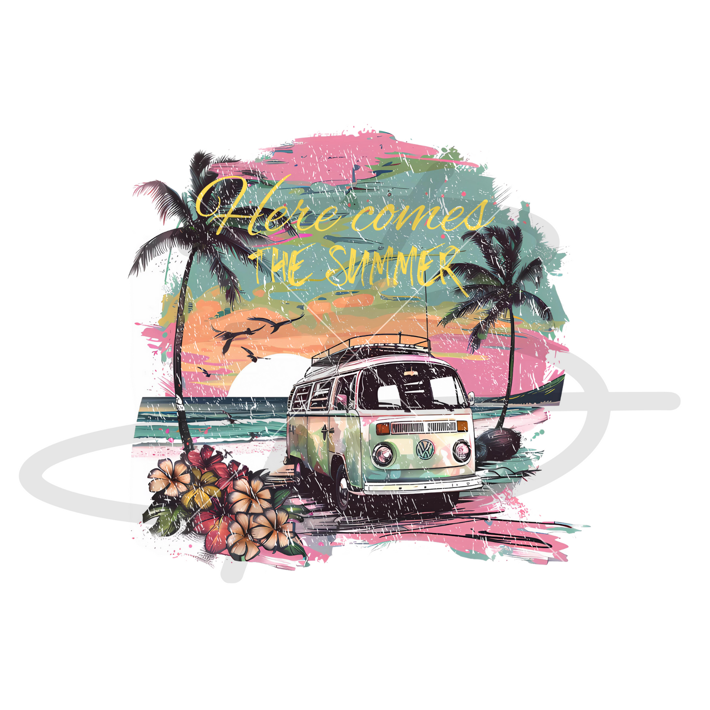 Here Comes The Summer Backroad Graphx Best DTF Transfers Near Me UVDTF Stickers decals embroidery swag heat transfers direct to film