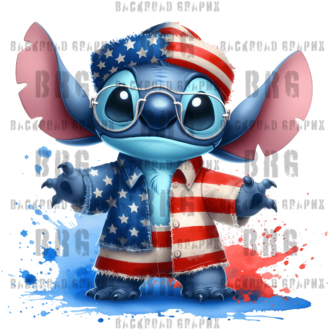 Patriotic Stitch Backroad Graphx Best DTF Transfers Near Me UVDTF Stickers decals embroidery swag heat transfers direct to film