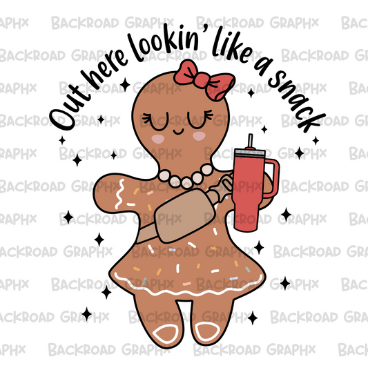 Gingerbread Girl Cup transfer Backroad Graphx Best DTF Transfers Near Me UVDTF Stickers decals embroidery swag heat transfers direct to film