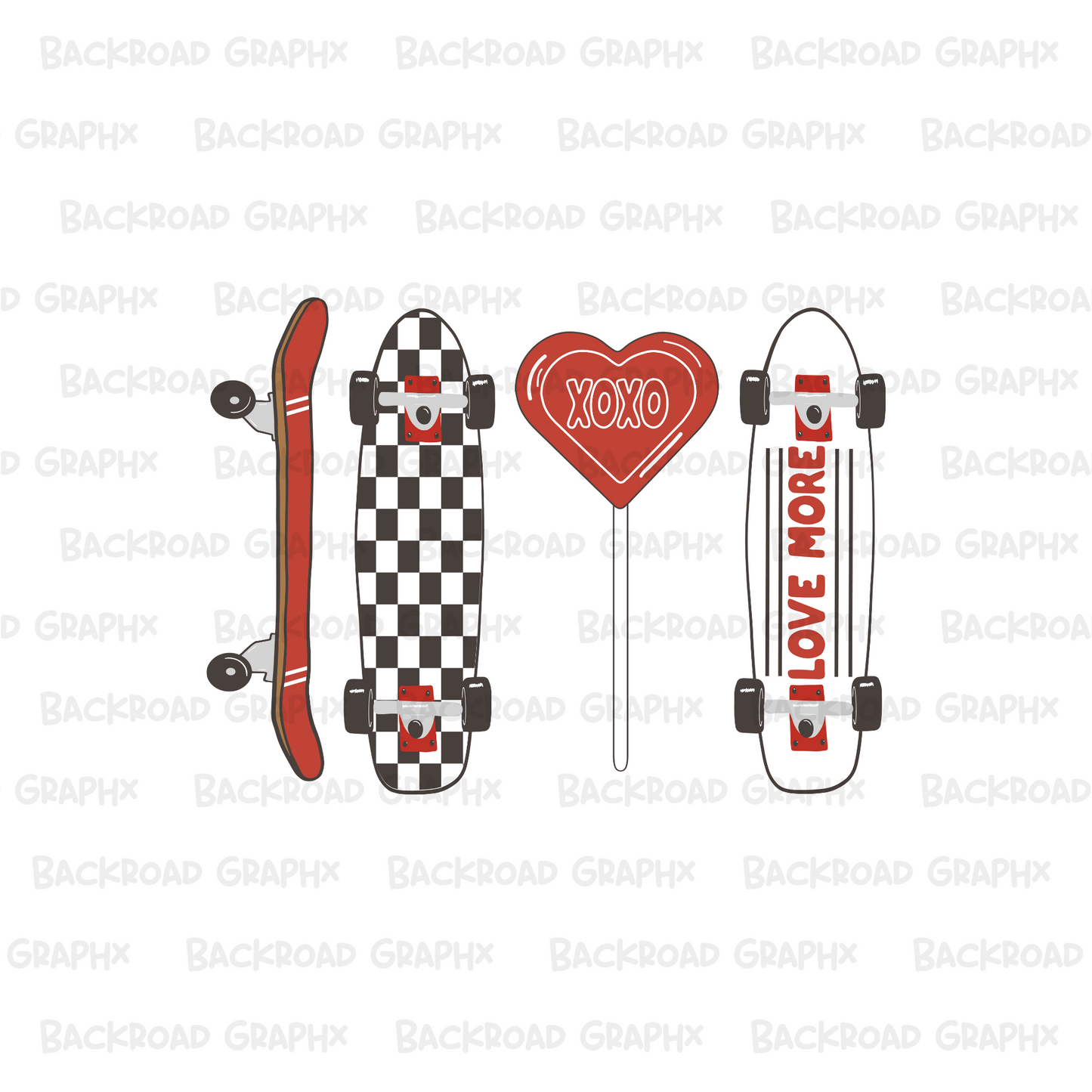 Valentines Skateboards Transfer