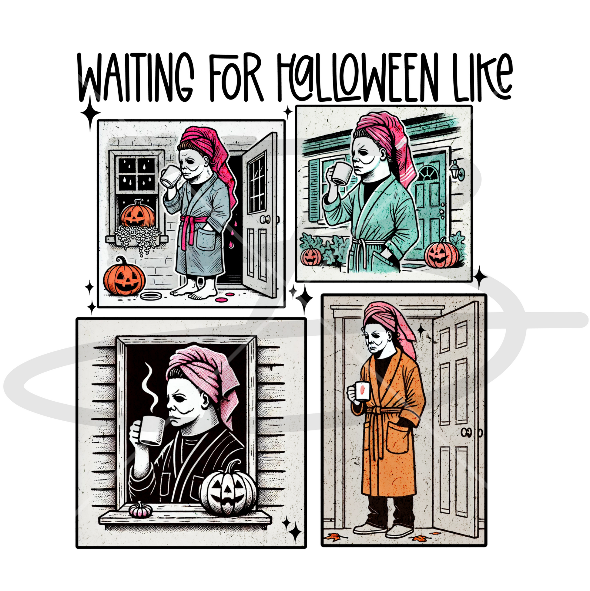 Waiting For Halloween Transfer Backroad Graphx Best DTF Transfers Near Me UVDTF Stickers decals embroidery swag heat transfers direct to film